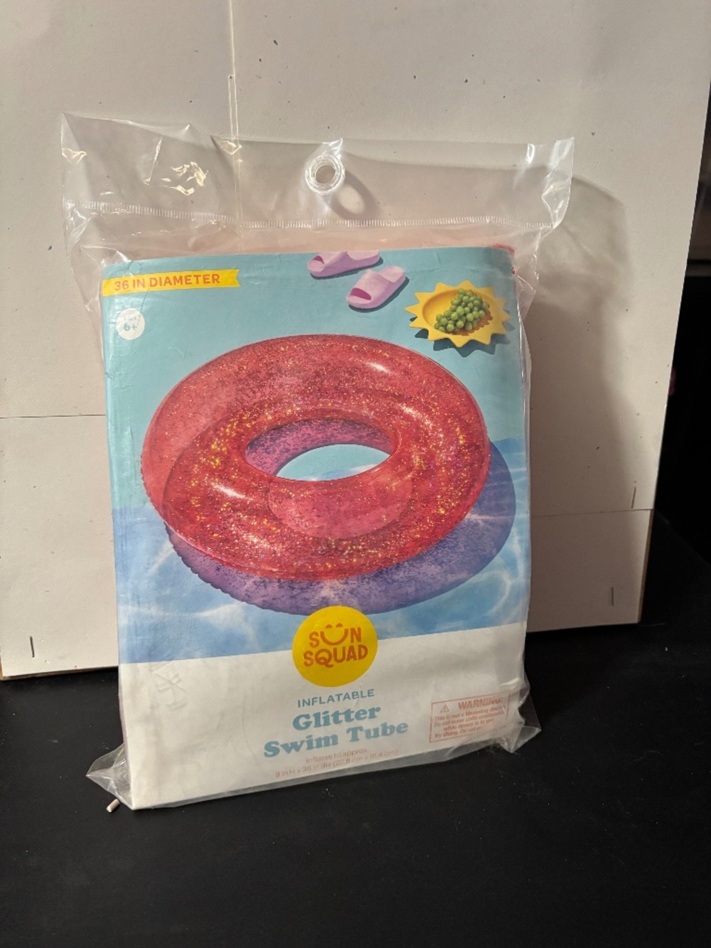 36" Tube Glitter Inner Tube - Sun Squad™ Red